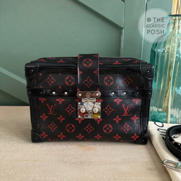 EUC Louis Vuitton Infrarouge Soft Trunk Clutch Bag GM Crossbody Shoulder